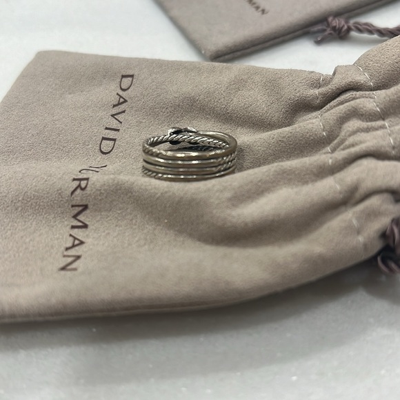 David Yurman Crossover Ring with Diamonds - Size 6.5 - Picture 6 of 8